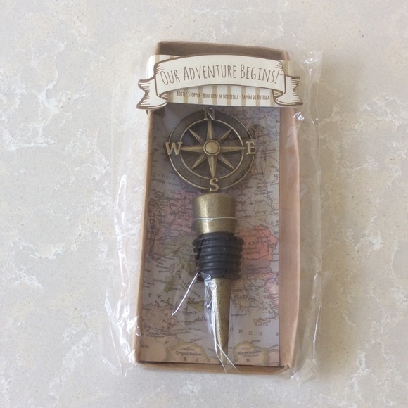 Compass Wine Stopper and Thirstystone Coasters - Picture 3 of 4